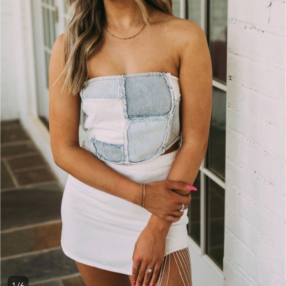 these three denim top